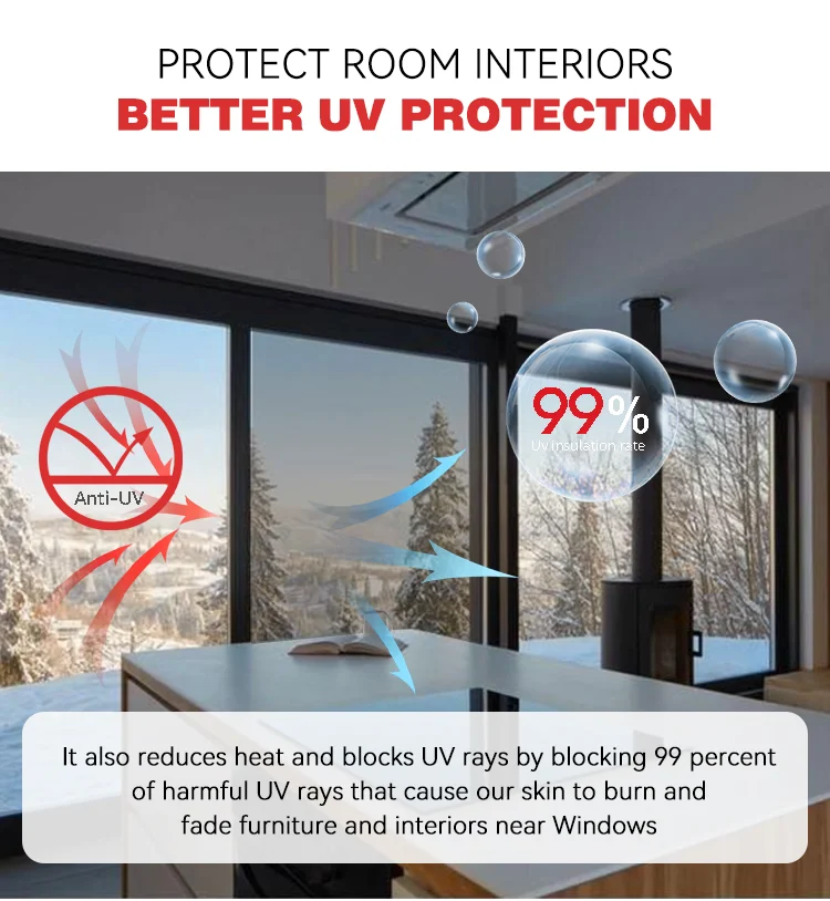 Thermal Insulation Films for 3M Mirror Reflective Pet Film Privacy Nano Glass Film One Way Solar Blocking Foil Double Silver