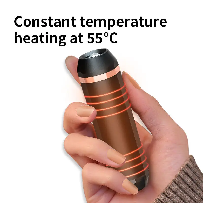 Rechargeable Hand Warmer Power Banks Cylinder Outdoor Hand Warmer Power Bank with Emergency Flashlight