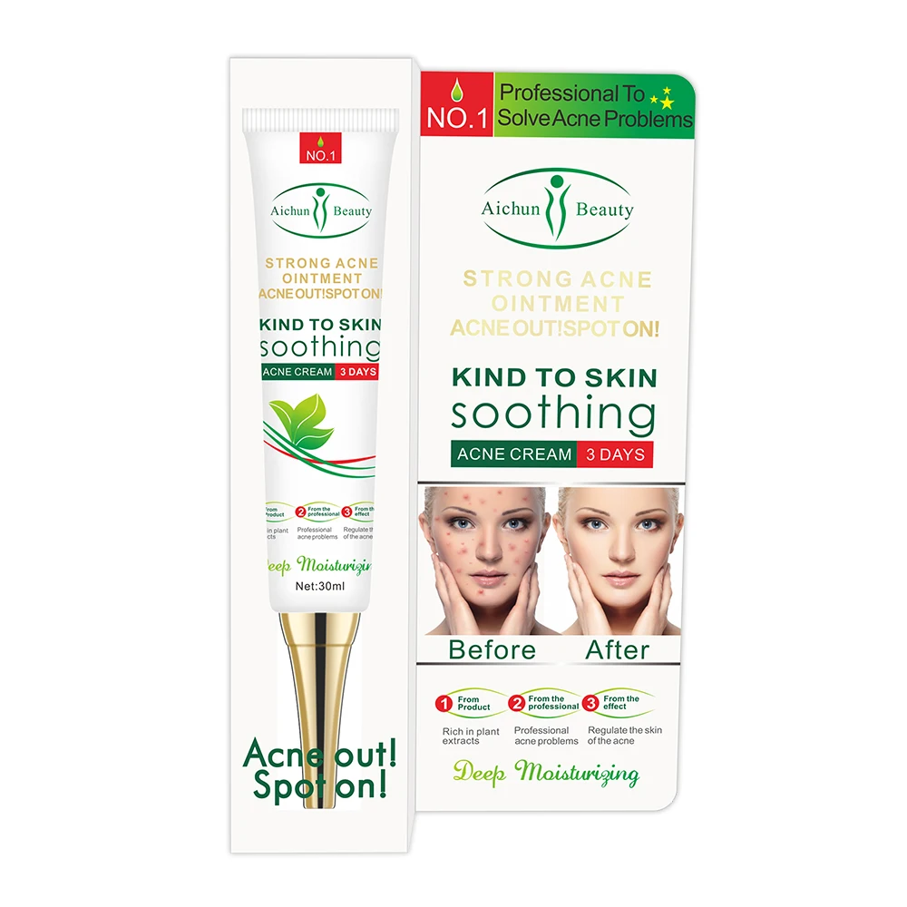 
30ml Natural Skin Care Repairing Acne Mark Dark Spot Removal 3 Days Quick Acne Treatment Cream 