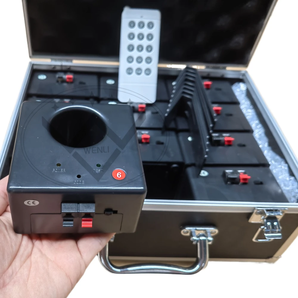 Hot Sale Outdoor Black Wedding Cold Fountain Machine For Wedding Party 8 Channel Cold Flame Firing System