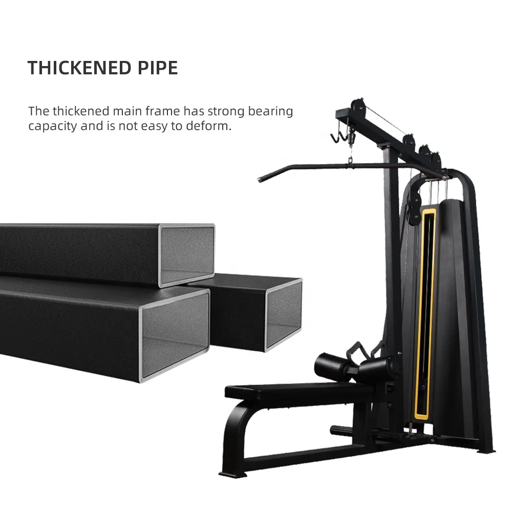 Lat Pull Down Seated Row Machine Low Row Cable Power Rack With Lat Pully