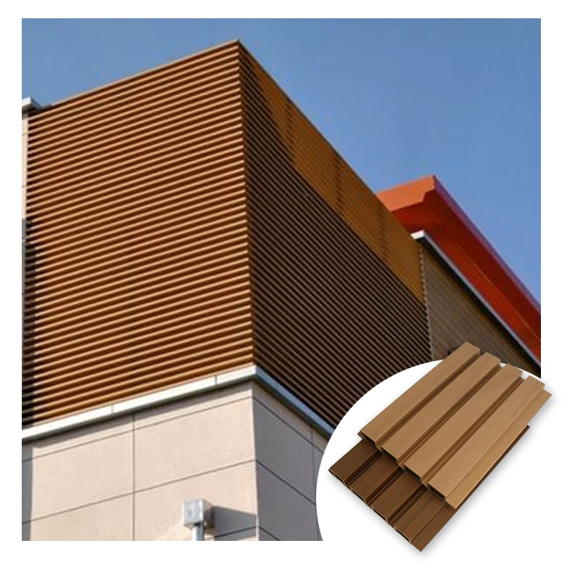 Outdoor Decorative Great Beautiful Wooden Grain Weather Resistance Anti-UV Fluted WPC Wall Cladding WPC Wall Panel