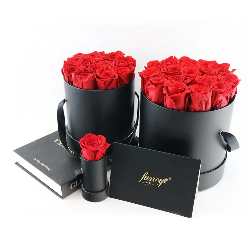 Wholesale Luxury Everlasting Stabilized Infinity Long Lasting Forever Eternal Roses Head Preserved Flower in Gift Box