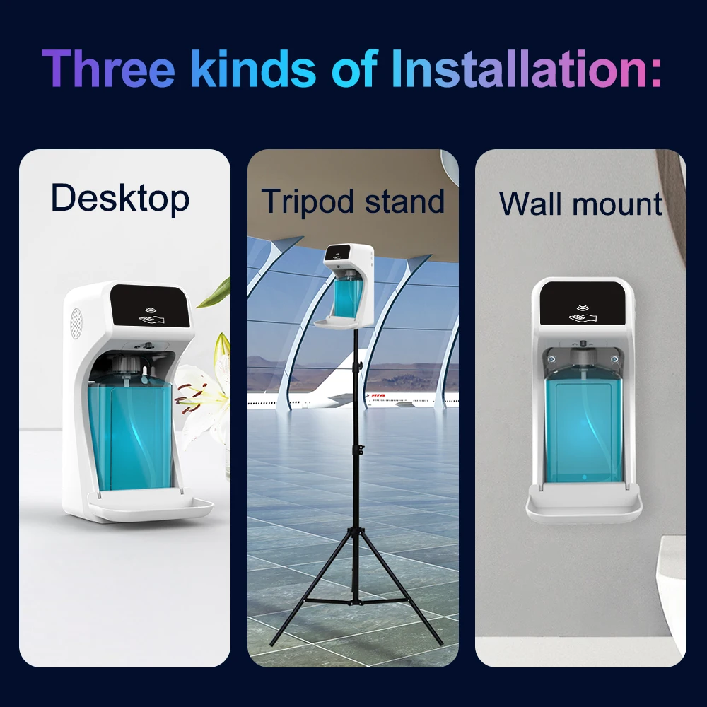 Hotel Home Bathroom Accessories Waterproof Dish Soap dispenser 3 in1 1000ml Sensor Liquid Lotion Automatic Soap Dispenser