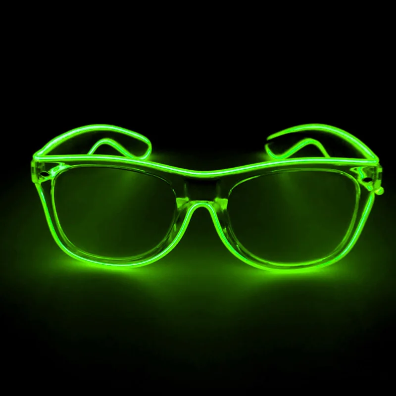 Bar Party DJ Hot Props Eyewear Shade Luminous LED Neon EL Wire Glasses Flashing Blink Sunglasses Led Rayban Glasses