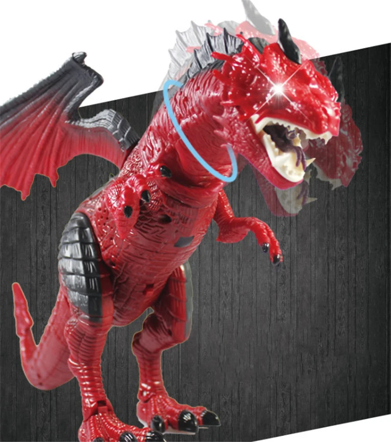 Dinosaur Spray Dragon Walking Electric Remote Control  Animal Model Kids Toys Children Boys Girls Birthday Gift