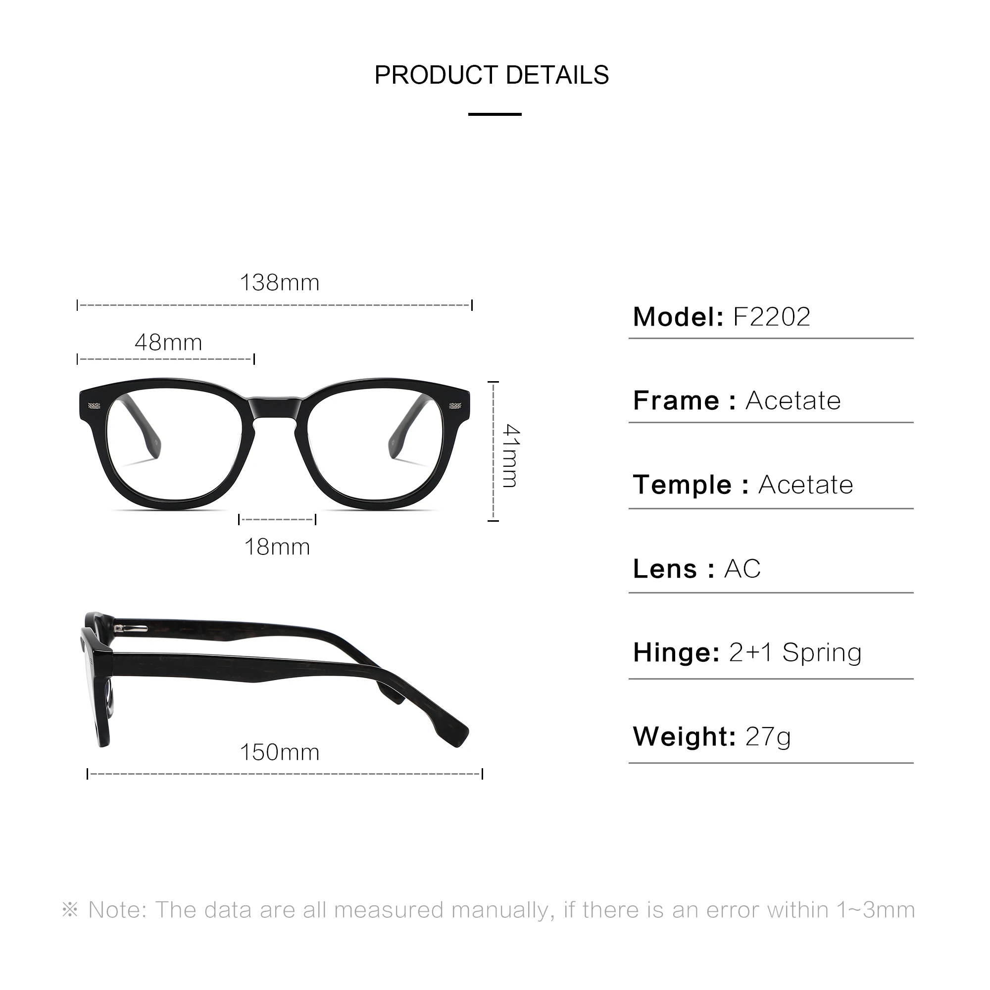 2023 High Quality Women Fashion Acetate Optical Frame Handmade Designer Spectacles Eyeglass Frames