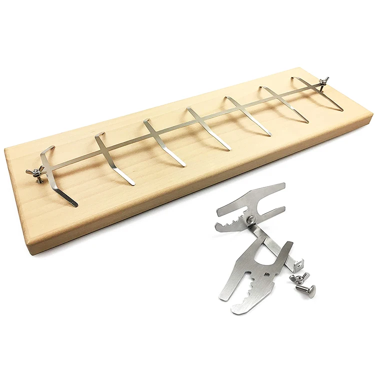 BBQ Accessories Grill Tray Salmon Frame BBQ Rotatable Wooden BBQ Salmon Fish Board