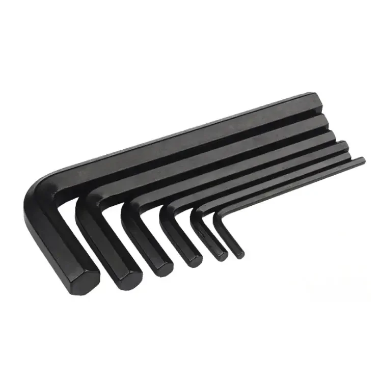 Factory sale carbon steel high hardness Allen key wrench black maintenance hand tool