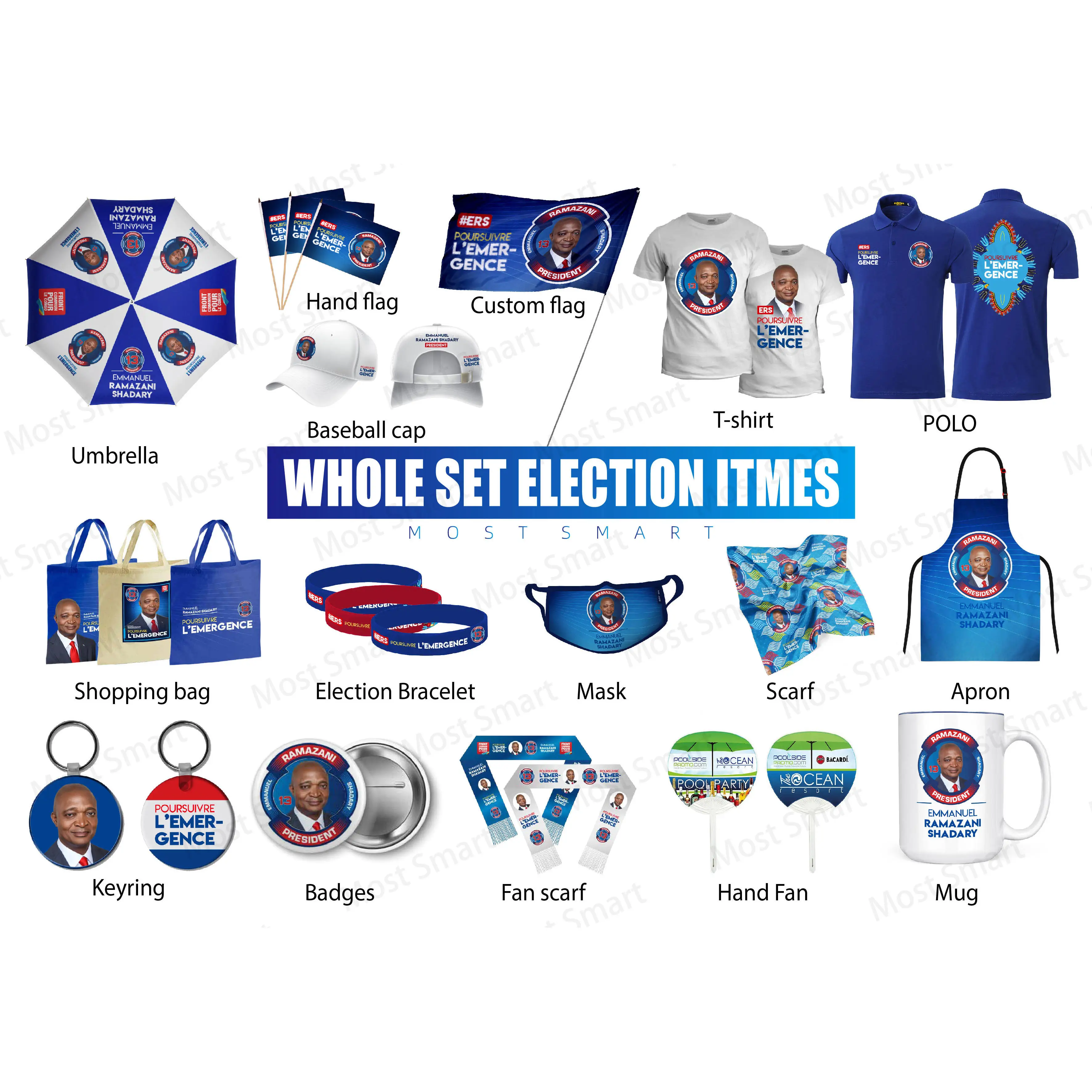 Factory Custom Congo General Election Campaign Promotional Items Sublimation Digital Printing T Shirt