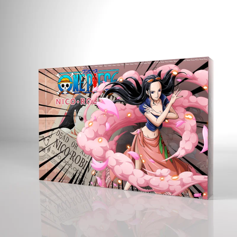 Wholesale Japan Anime One Pieces Collectible Crafts Cartoon Figure Luffy Hancock Acrylic Art Brick Living Room Decorations Gifts