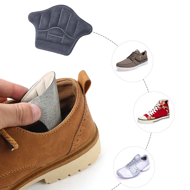 Adhesive Soft Heel Grips Liner Cuttable Suede Heel Cushion Insert Shoe Guards Liners Improve Shoe Fit Sports Heel Guards Pads