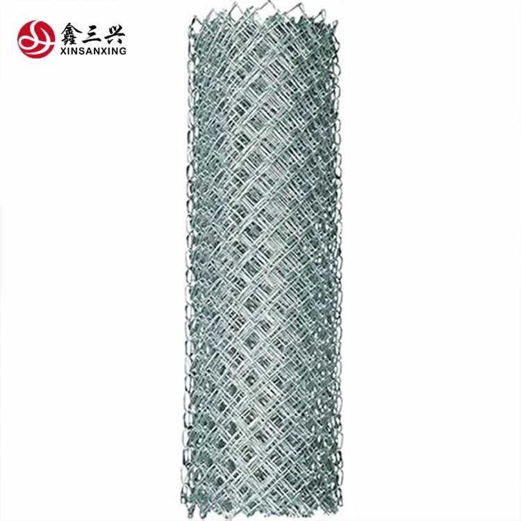 High Zinc Coated GI Chain Link Mesh Outdoor Protection Cyclone Mesh Fence