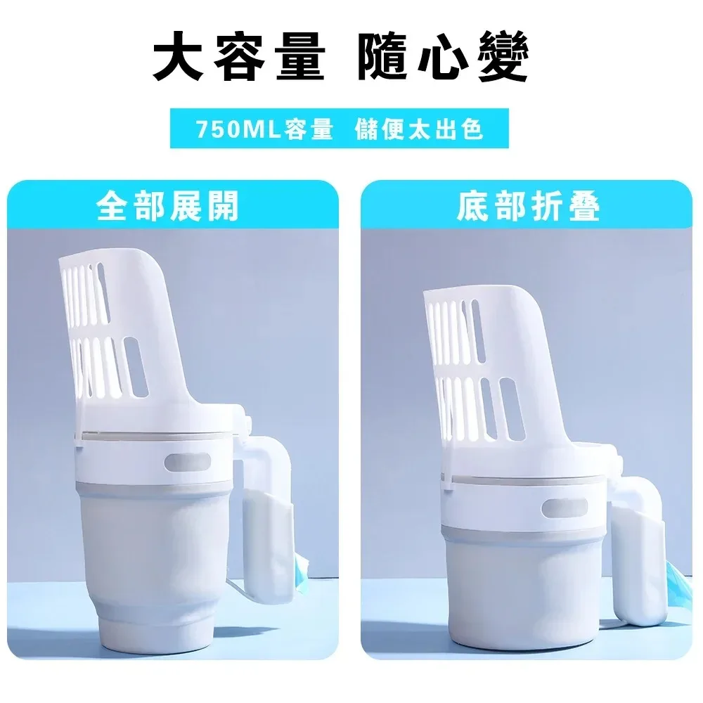 Upgrade Widen Cat Litter Shovel Scoop with Refill Bags Large Cat Litter Box Self Cleaning Cat Waste Bin System Pet Supplies