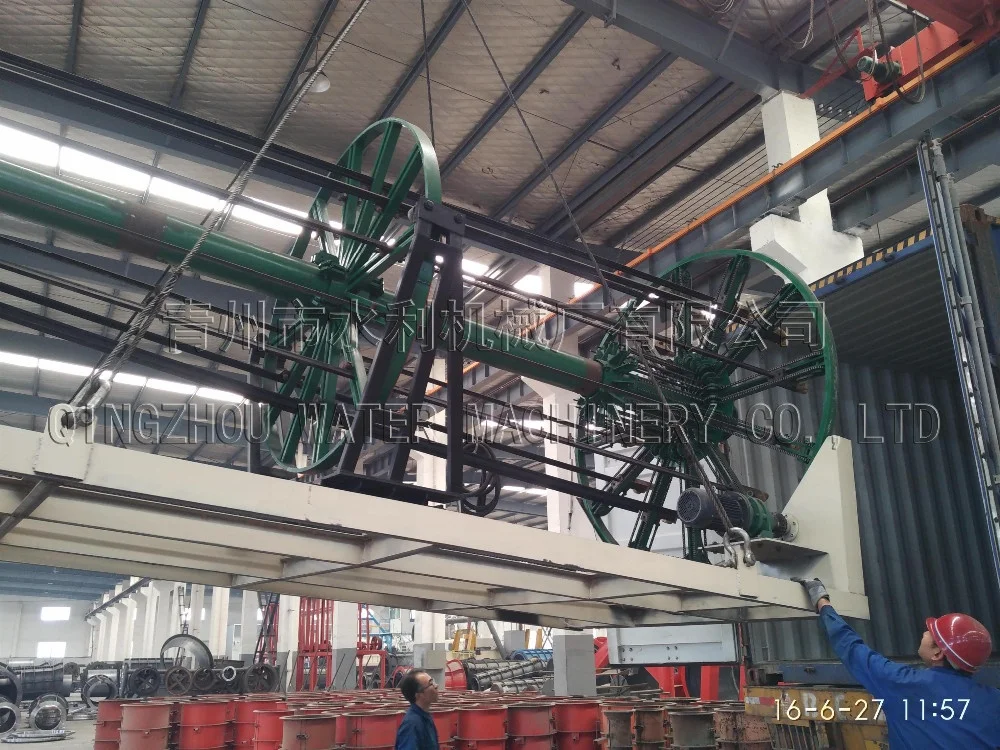 Full automatic steel frame hob- welding machine is used for cement pipe work