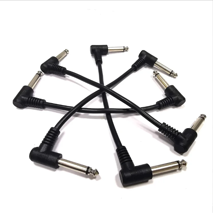 6.35 mm guitar bass effects cable / electric guitar effects pedal patch cable / Guitar Kits Guitar Patch Cables Right Angle