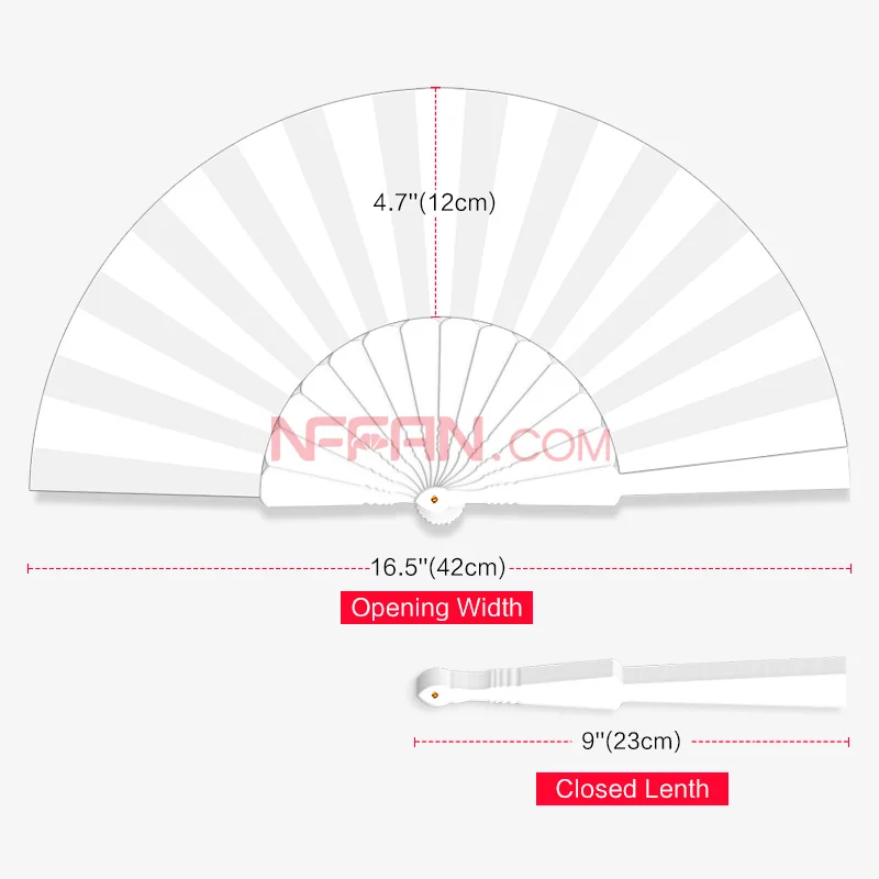 Nffan OEM Custom Advertising Promotional Folding Sublimation Plastic Hand Fan as Gift