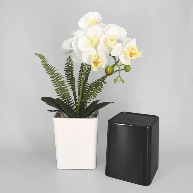 
cheap customize multi color color plastic indoor herb tall plant pot 