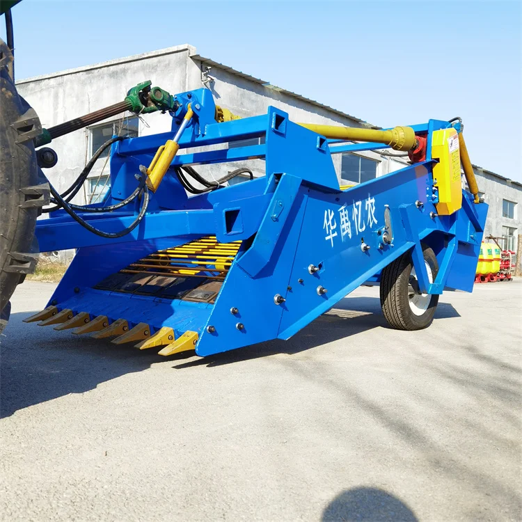 Small stone picker machine clear land and open up wasteland collect and recycle debris and lumps