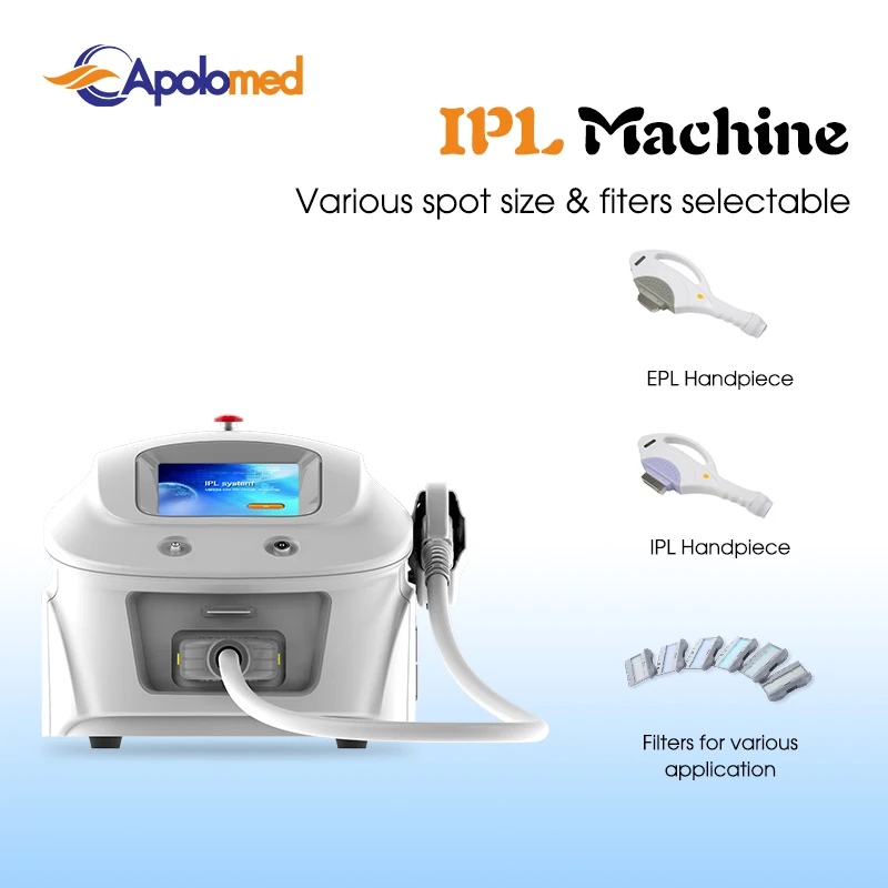 Apolomed New Design shr ipl Skin friming device skin rejuvenation ipl hair removal machine CE Portable High efficiency equipment