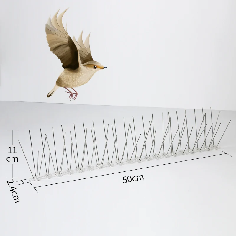 The Bird Control Spikes No Killing Anti Bird Stainless Steel Bird Repellent Spikes Durable Pigeon Repellent spikes