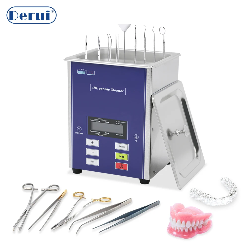 Digital Ultrasonic Dental Cleaner Multi-Function with Timed Heating for Cleaning Teeth and Dentures ultrasonic Cleaning Machine