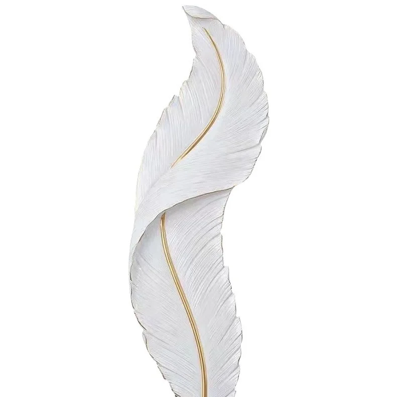Scandinavian resin feather wall lamp smart living room TV background wall art decoration light luxury creative wall lamps