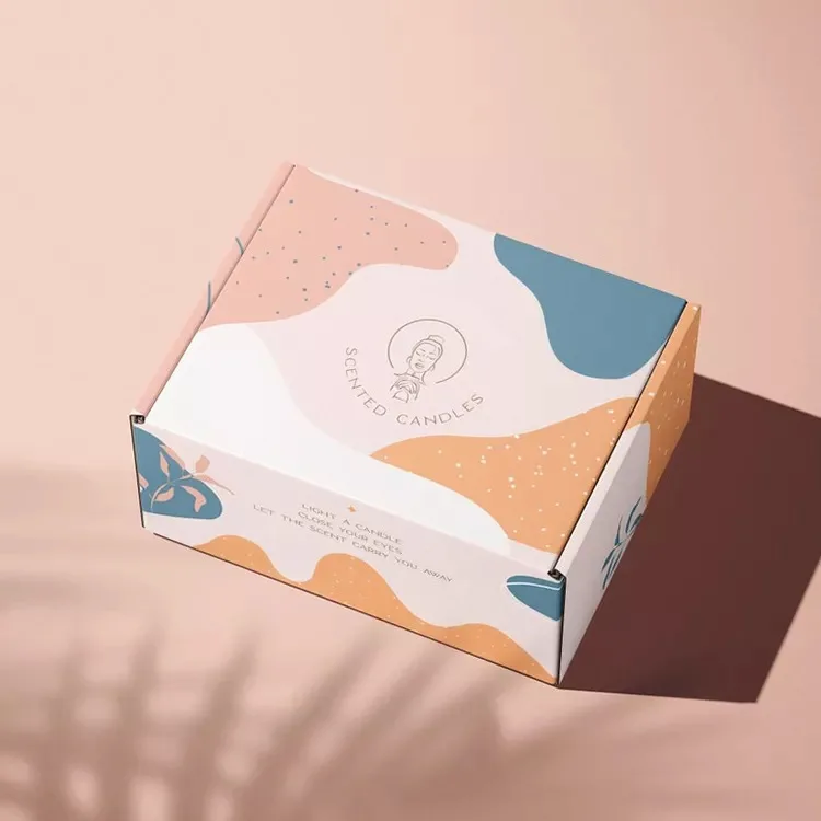 Custom Kraft Paper Handmade Soy Wax Luxury Candle Glass Jar Box Tube Packaging For Gift