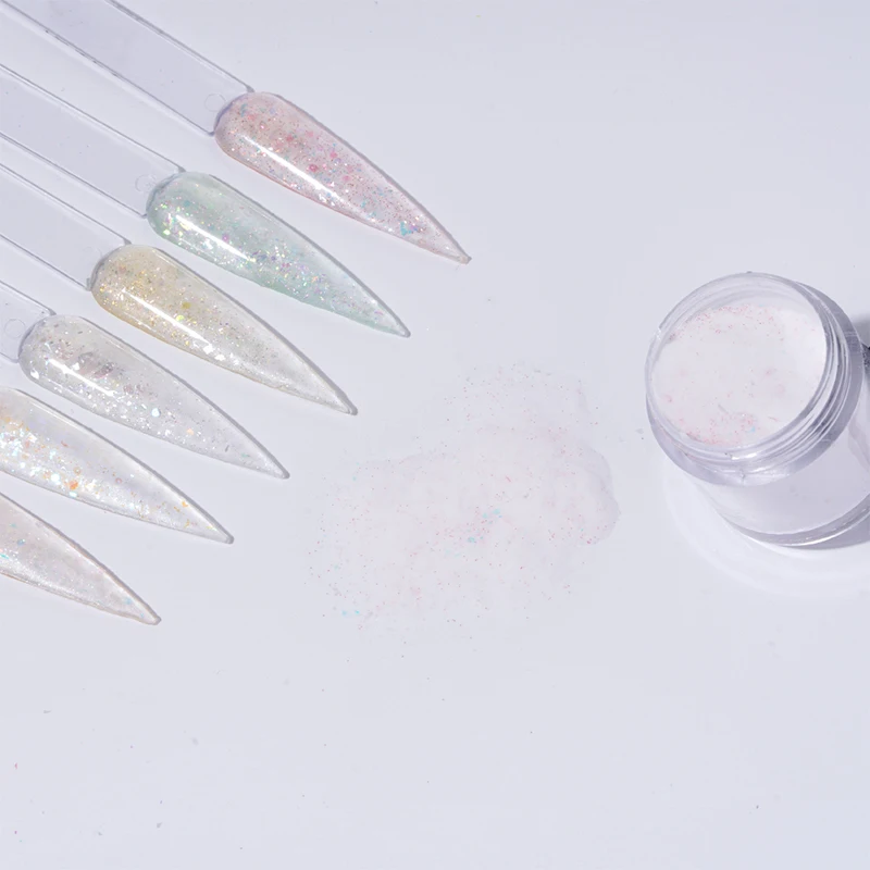 HNDO 2024 bright Hot selling High quality acrylic DIPPING powder  3 in 1 pigment beauty glitter powder prolong nails decoration