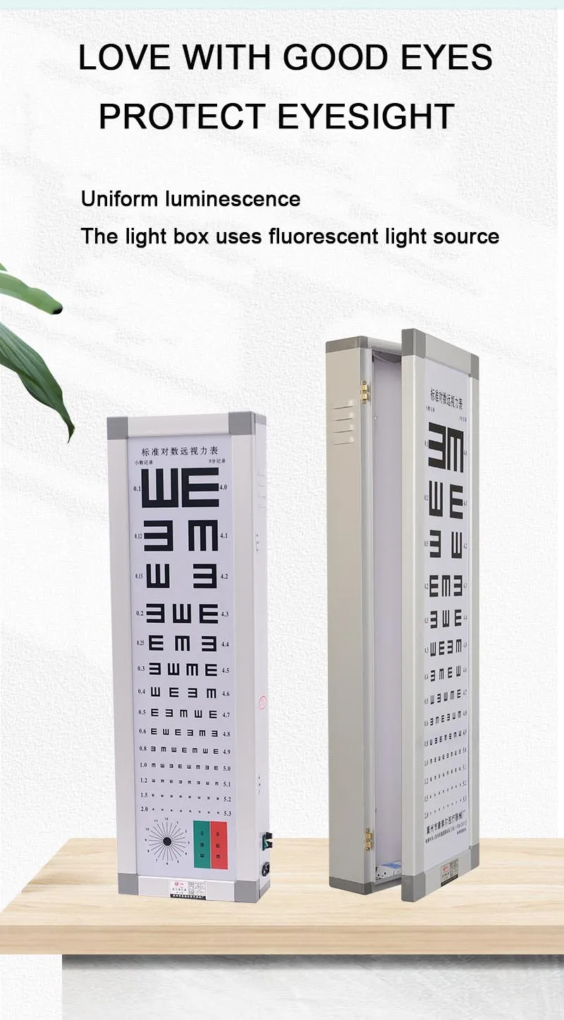 High quality optometry equipment Working distance 2.5 m /5 m Optional eye chart Accurate LED vision test chart