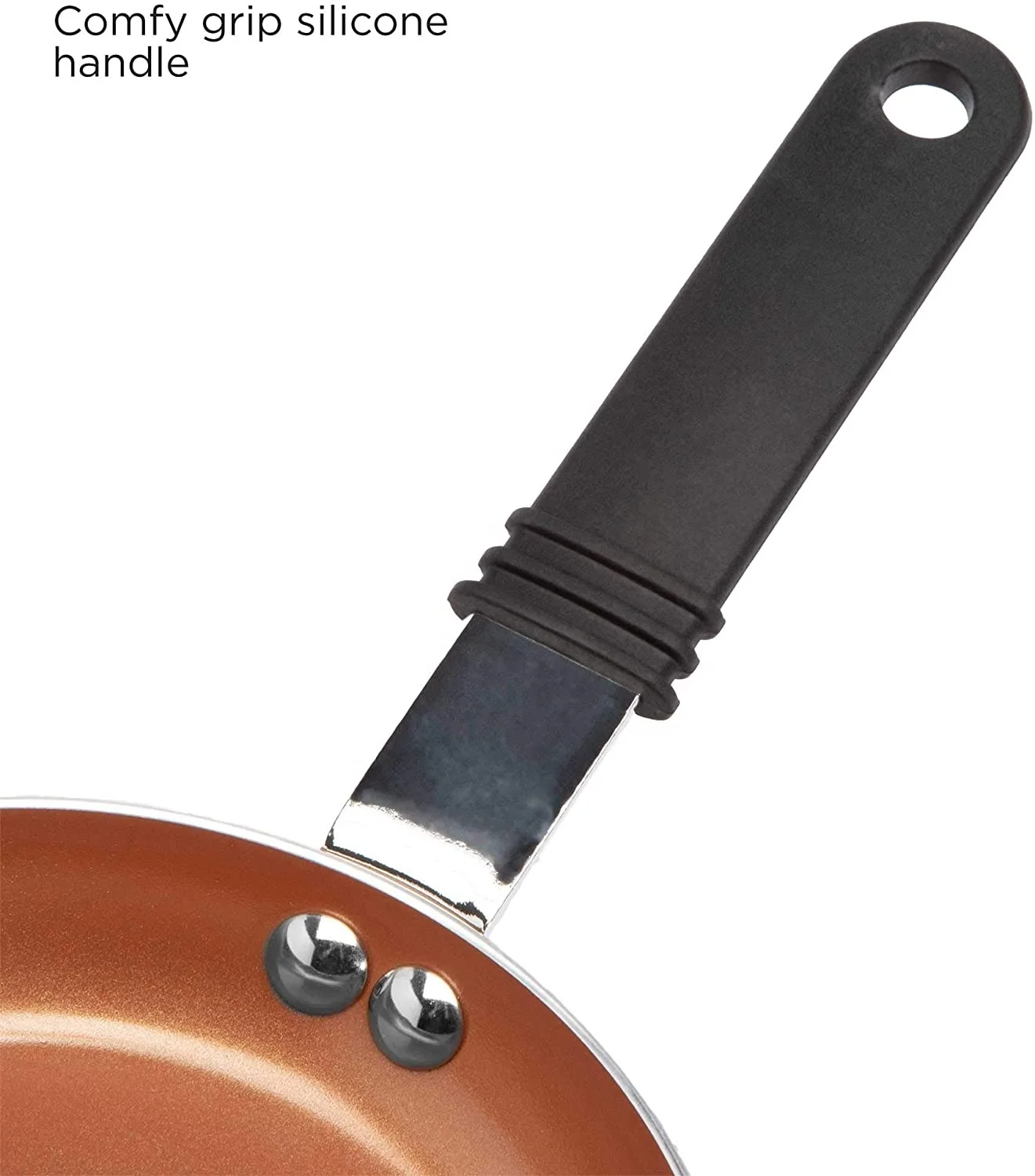 Small size copper pan mini egg fry pan with spatula