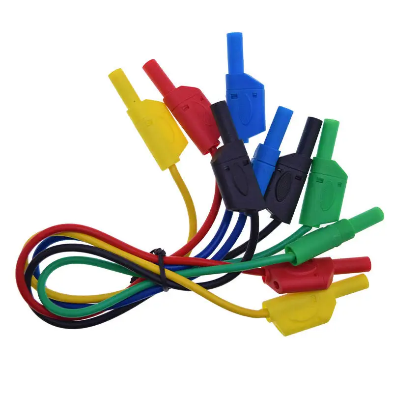 2-5 квадратных силовых тестовых проводов, 4 мм, банановая головка, оболочка, изолированные штепсельные детали, 1 ~ 5 м, штепсельный кабель