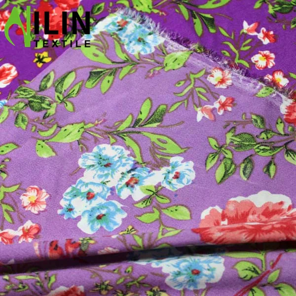 Hot sale 100 polyester wool peach print fabric in Pakistan