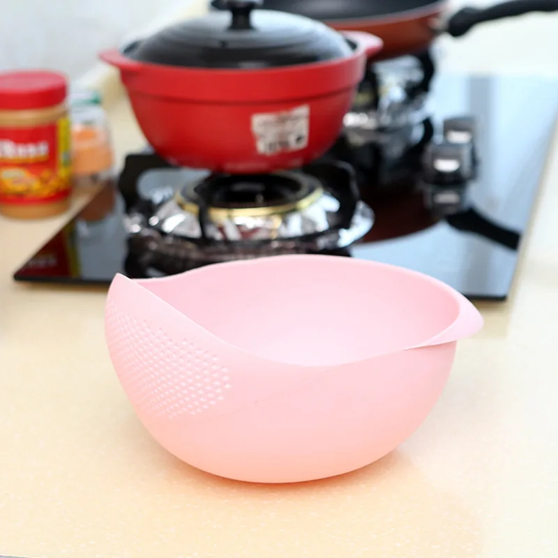 Wholesale Multifunction Kitchen Wash Rice Fruit Round Plastic Storage Basket for Household