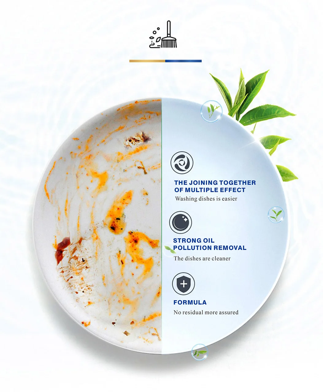 Sustainable 15g Dye-Free Dishwashing Tabs Dish Detergent Pods For Kitchen Tableware OEM Detergent Soluble Water Dishwasher Pods