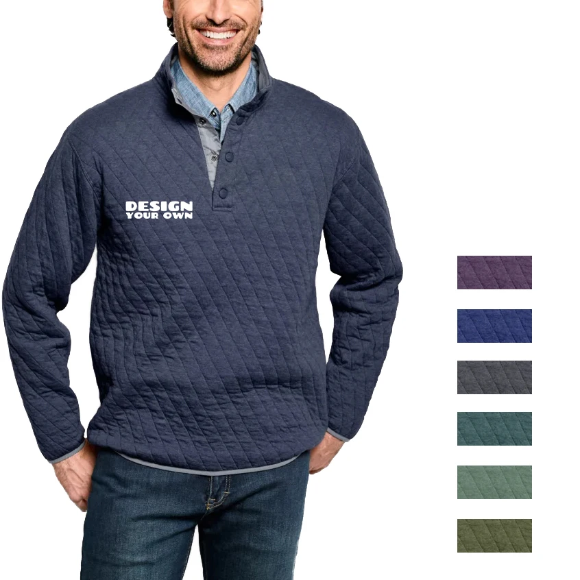 Clothing manufacturers custom Thickened Sports quilted sweatshirt For men custom logo Leisure Outer Wear sweatshirt