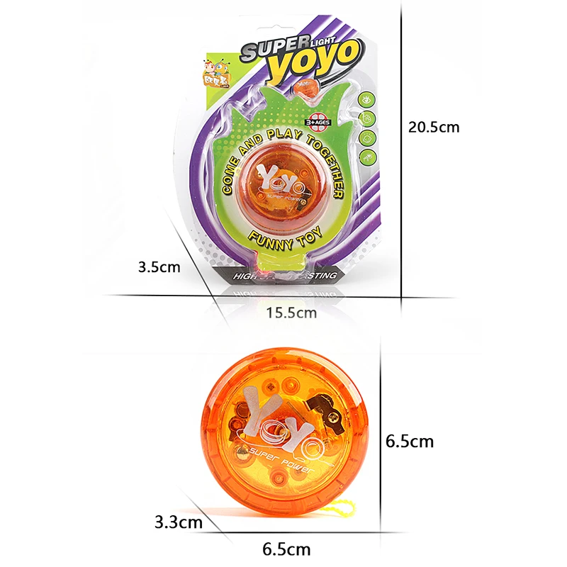 QSTOYS Classic Plastic Responsive Kids Yoyo Toy with Led Light