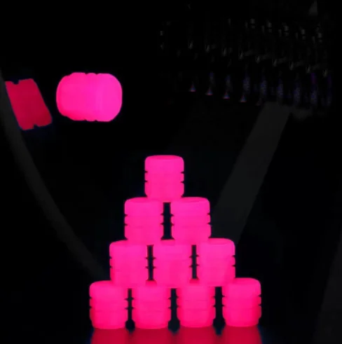 Amazon wholesale Universal Fluorescent Motorcycle Car Wheel Bike Bicycle Trucks Dust Cap Auto Glow Tire Valve Stem Caps
