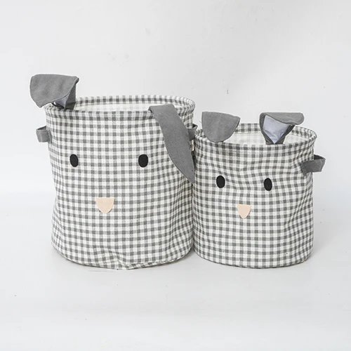 Wholesale Rabbit Ear Seersucker Easter Baskets Easter Bunny Bags Easter Egg Hunt Basket For Kids