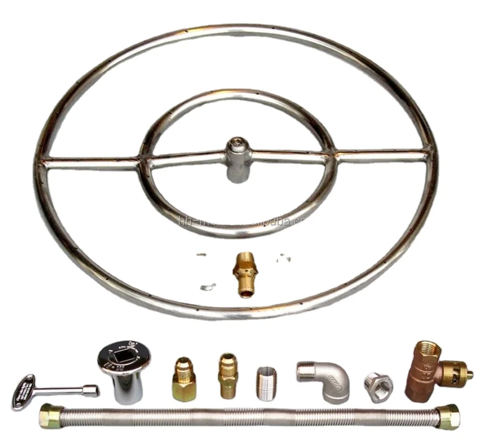 Hight quality Round Gas Burner Charcoal Brazier fire pit pan Stainless Steel Burner for BBQ