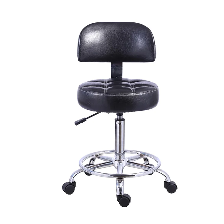 The Hottest Selling New Style Swivel Lift Stool Leather Material Bar Chair with Wheel