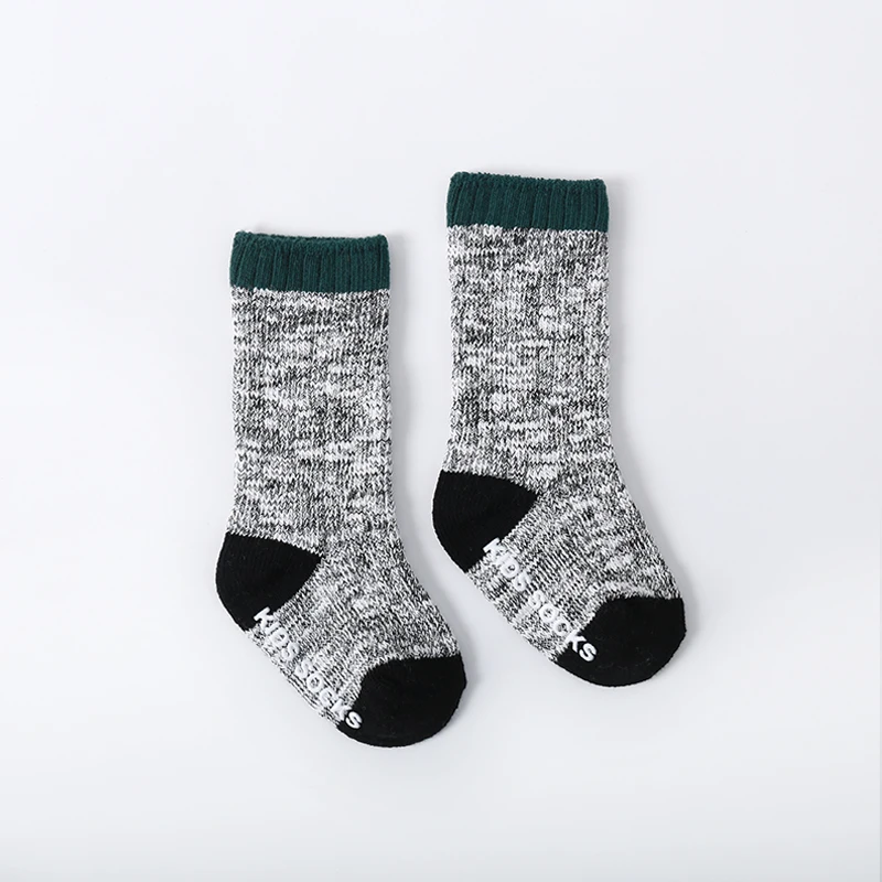 Bunchy Yarn Thick and Soft Winter Crew Socks for Children With Anti-slip OEM ODM