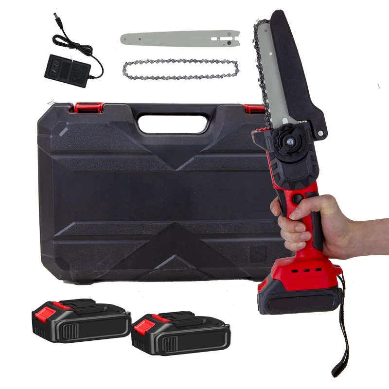 GOMAN 21V best cordless chainsaw for tree cutting household garden tool electric mini chain saw