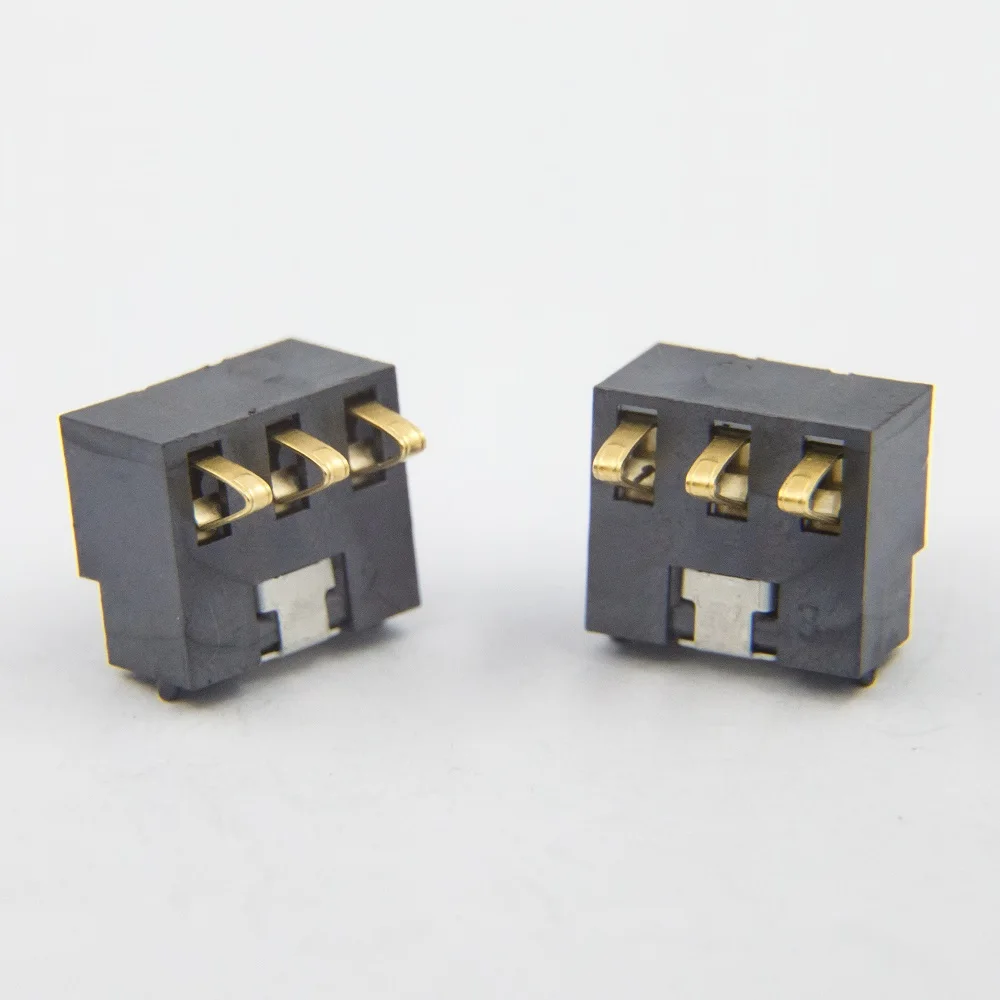 Mold Customization Spring Battery Connector SMT 3 Position battery spring contacts