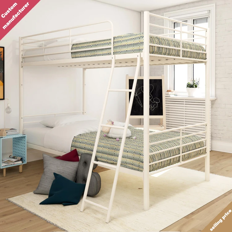 Junqi Factory Wholesale School Dormitory Apartment Bunk Bed Kids Metal Bunk Beds Children Bunk Bed