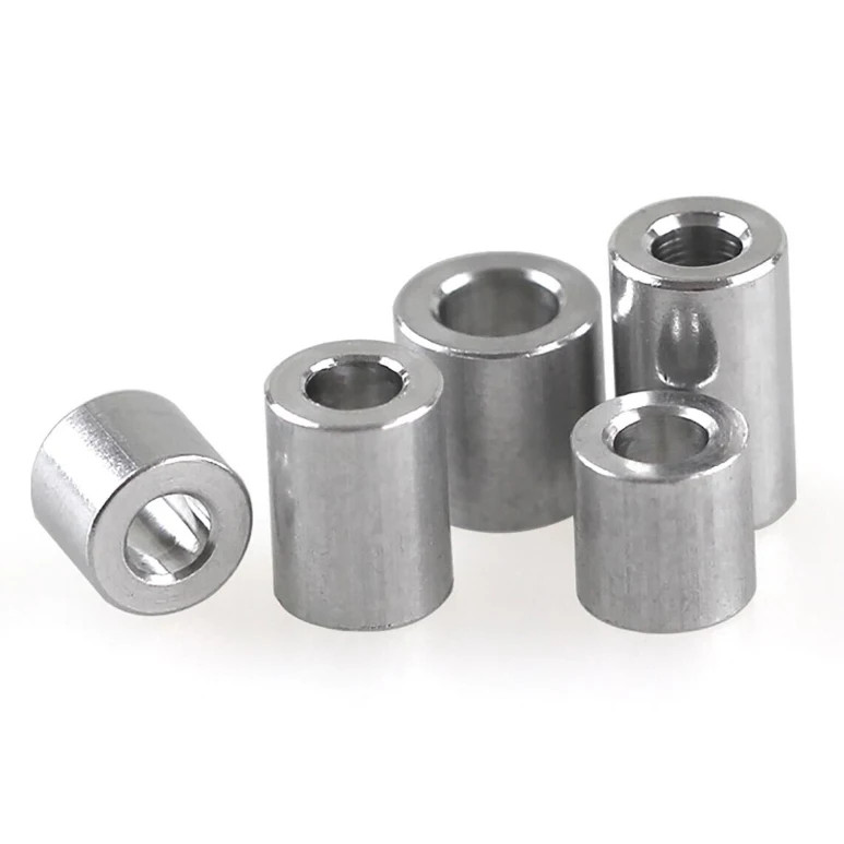 Custom unthreaded round White Black Nickel Plate Nylon Stainless Steel Aluminum Sleeve Bushing Spacer