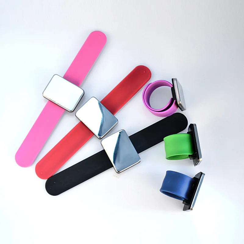 Customized Salon Hairdressing Magnet Slap Bracelet Rubber Magnetic Wrist Band