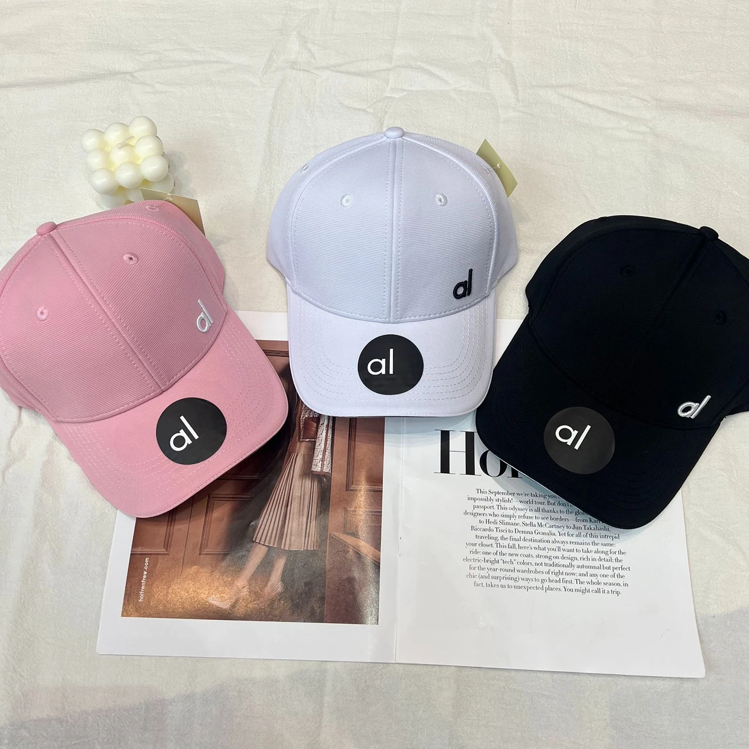 Wholesale AL O Summer Outdoor Sports Baseball Cap New Cotton Casual Professional Customized Premium Upgraded Yoga Hat