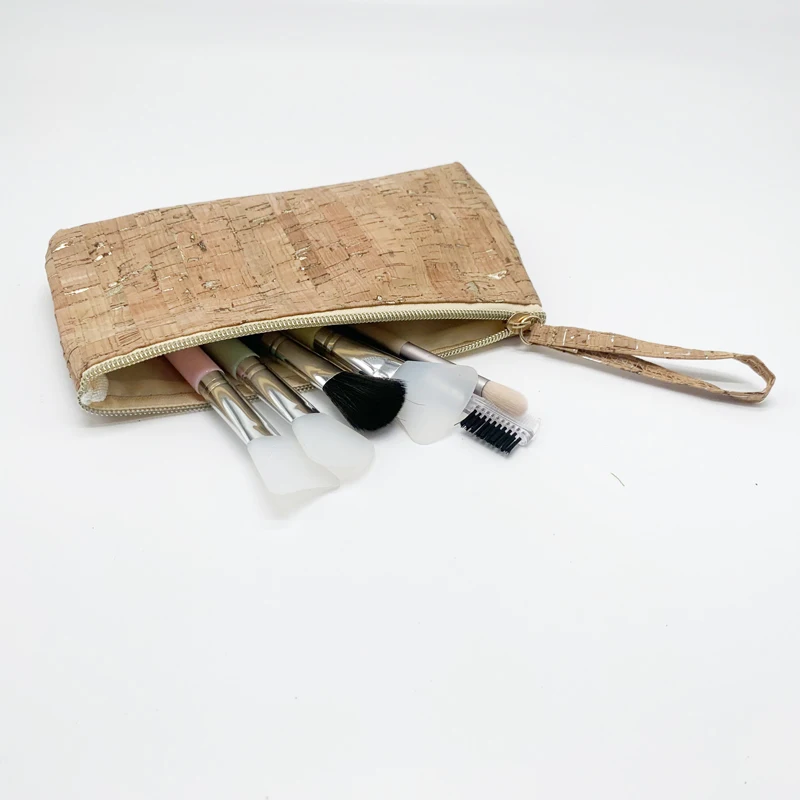 Wholesale Womens Natural Wallet Large Capacity Clutch Zip Coin Pocket Biodegradable Cork Bags And Purses
