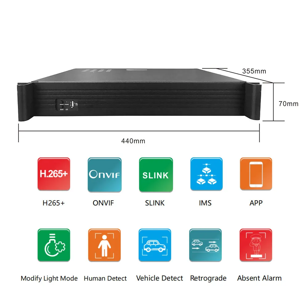 64 channel Nvr Network Video Recording 4K 9 SATA 	nvr camera system H.265 Rtsp Vms Web 1ch 8mp Playback SeeEasy App